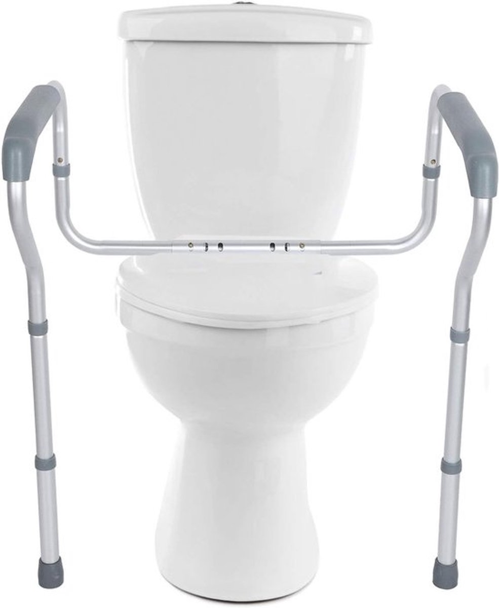 Toiletvangrail - Veiligheid - Duurzaam - Verstelbaar - 135kg Capaciteit - Eenvoudige Installatie - Geschikt voor Toilet - Wit Model