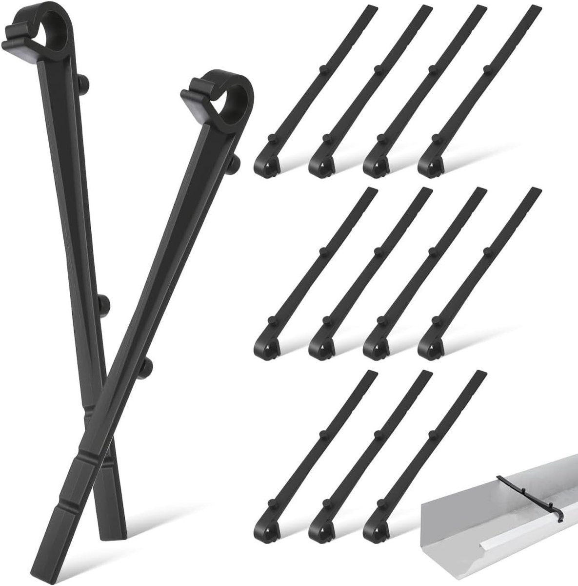 20 Stuks Dakgoot Clips voor Bevestiging, Kunststof Haken voor Zeef en Regengootfilter, Veelzijdig en Veilig in Gebruik