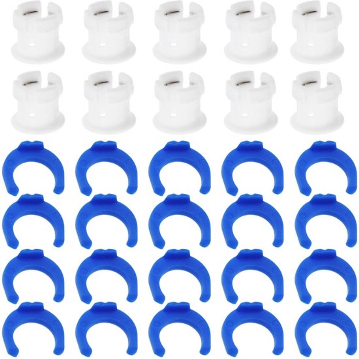 Buis Koppeling 10 Sets - Klem/Clip - Compatibel met 6 mm 3D-printers - Roestvrij Staal - Veilig Materiaal - Lange Levensduur