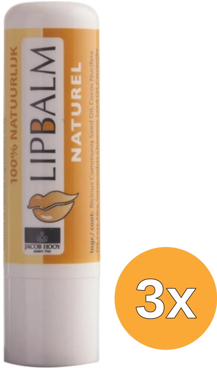 3x Jacob Hooy Lippenbalsem (1 stuk)