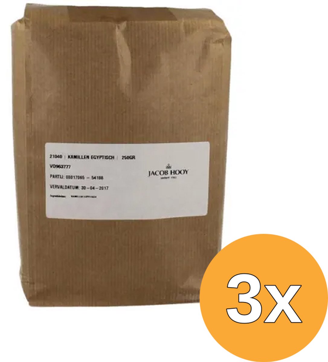 3x Jacob Hooy Kamillen/matric flos/egypte (250 gr)