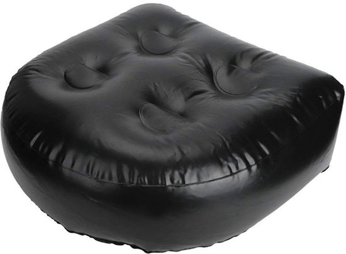Bubbelbad stoelverhoger - Comfortabel badkussen - Zwart - Snel drogend - Geschikt voor hot tubs en bubbelbaden - 42 x 43 cm