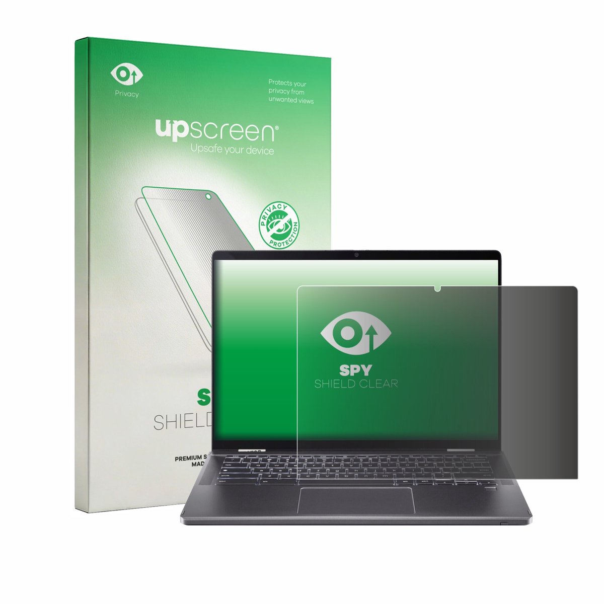 upscreen - privacy screenprotector voor Acer Chromebook Plus Spin 714 - Folie Beschermfolie Blauwlichtfilter