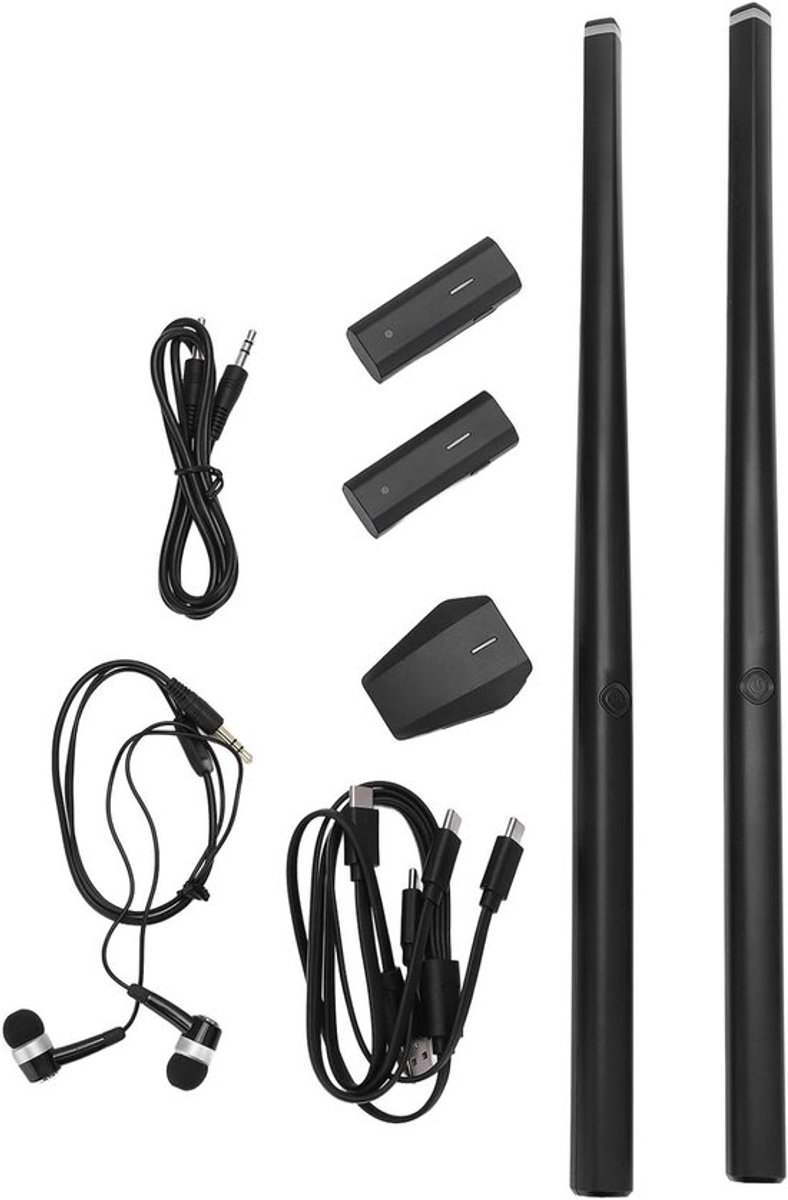 Draagbare Virtuele Elektronische Drumsticks met Pedalen, Bluetooth en MIDI Functie voor Muziek en Ritme