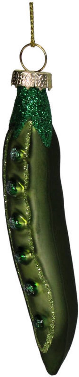 HD Collection Kerstornament Erwten van Glas Groen – 10,8 cm – Kersthanger – Kerstdecoratie