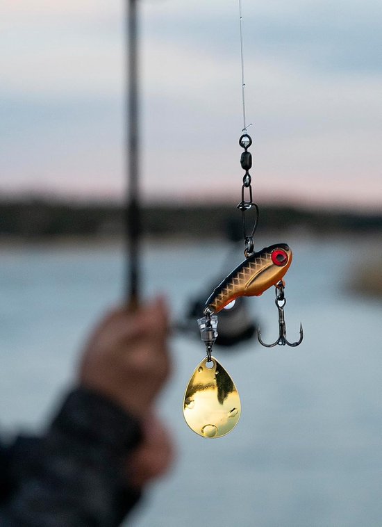 Pulse Spintail Aas voor Zoetwater - 7,5 cm - 28 g - Bruin Chartreuse — afbeelding 3