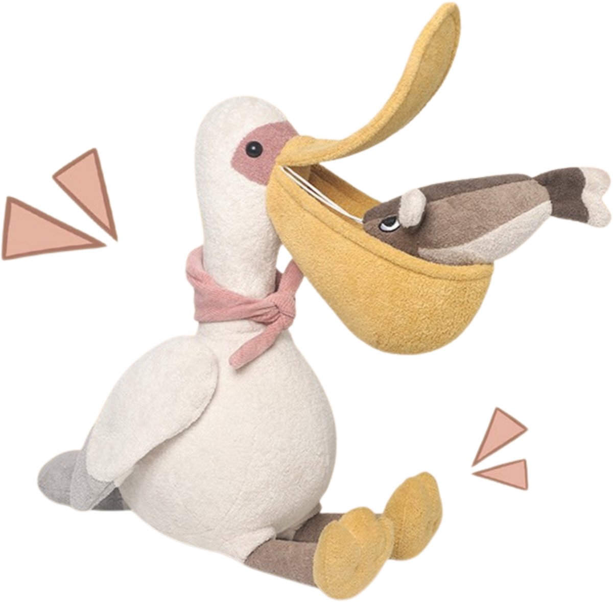 Fluffica Premium Series – Pelikaan Knuffel – Zachte Pluche Knuffel – Knuffeldier – Baby & Kinderen – Uniek design - Knuffel - Kinder speelgoed