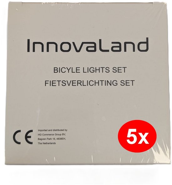 Innovaland Fietslampjes LED Set Wit en Rood V2 - 5 Stuks - Oplaadbaar - Micro USB - Fietslampje - Voorlicht en Achterlicht Fiets LED - Voorlamp Fiets - Fietsverlichting — afbeelding 5