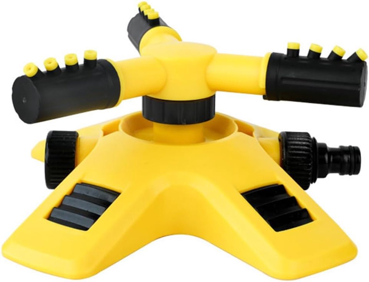 Sproeier - Tuinsproeier - 360° - Automatische rotatie - Gazonsproeier - Driearmig roterend irrigatiesysteem geschikt voor het besproeien van planten, bloemen, groenten, gazons en tuinen.