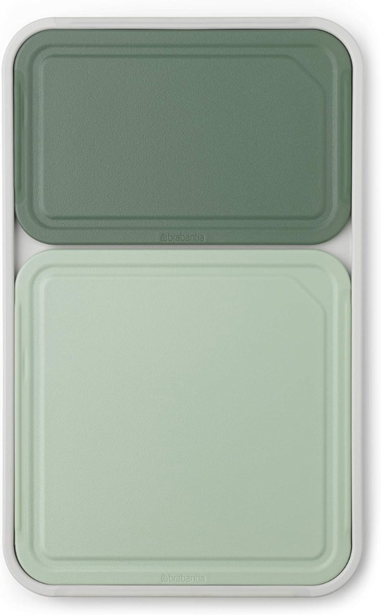 Lìon® Snijplankenset - Vaatwasserbestendig - Snijplankenset met Houder - Lichtgroen - 43cm x 27cm x 2cm