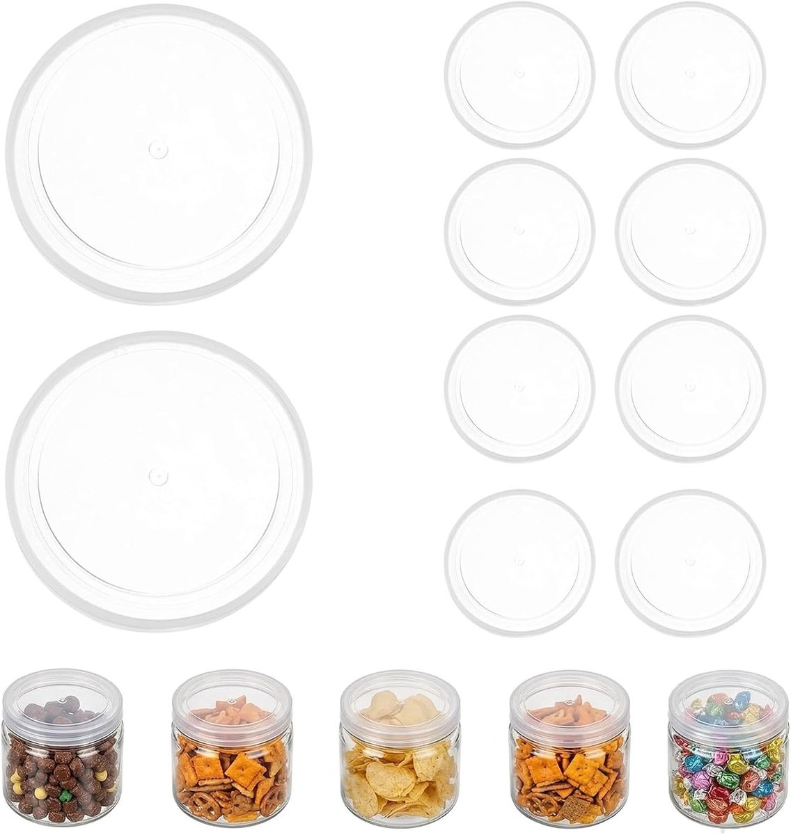 10 stuks deksels voor blikjes, deksel van transparant kunststof voor diervoeders, katten en honden, bewaardeksel - ShopVlot