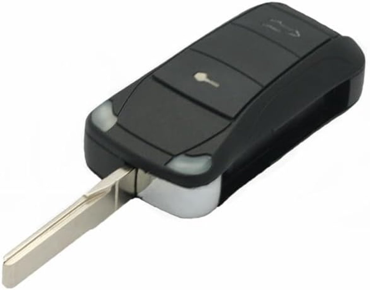 Replacement Key Case Compatible with PORSCHE Cayenne 2 Buttons Keyless Entry Flip Remote Key Case Fob PG922C - ShopVlot