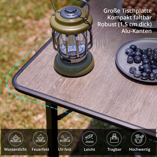 Campingtafel Meteora Campingklaptafel Klaptafel - Licht Trapsloos — afbeelding 4