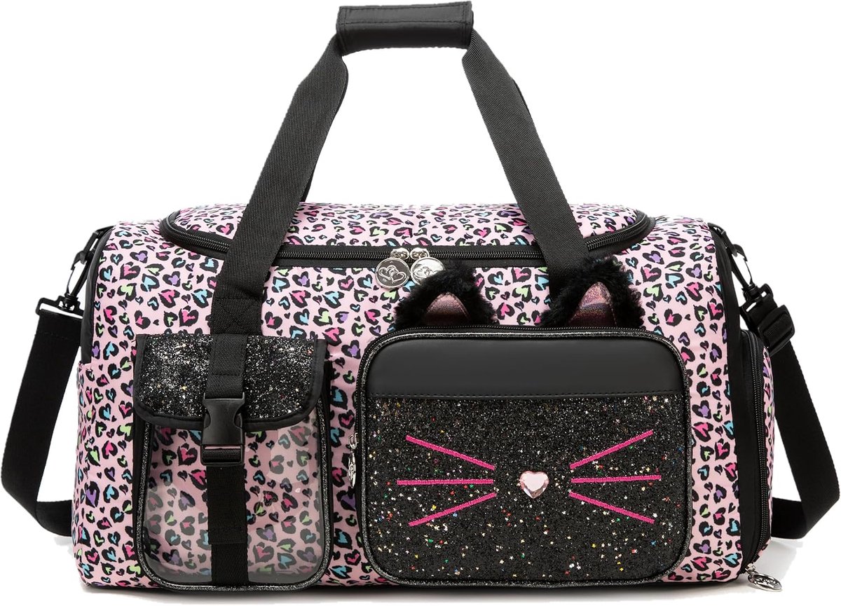 Sporttas voor kinderen 50,8 cm - Dans tas voor meisjes - Met schoenencompartiment - Ideaal voor weekendjes weg - ShopVlot