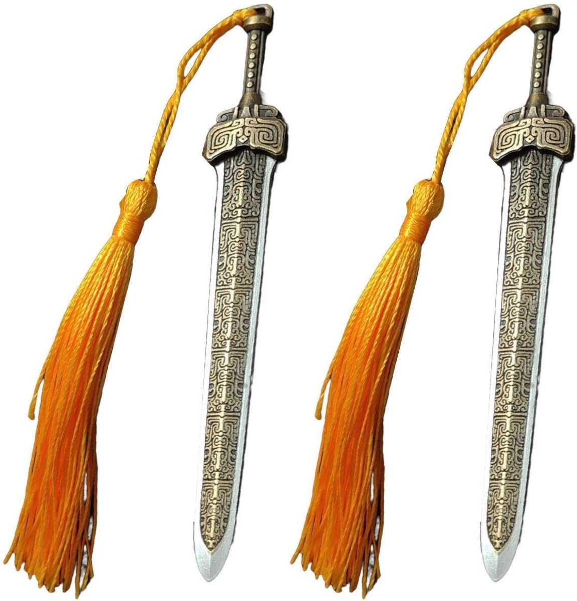 Boekenleggers met zwaard - 12 cm - met tassels - uniek cadeau voor boekenliefhebbers - ShopVlot