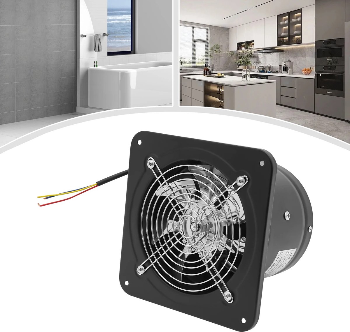 Seth Select Afzuigventilator - Badkamer ventilator - 10 Inch – 2800 RPM - Wandventilator – Krachtige Ventilatieventilator