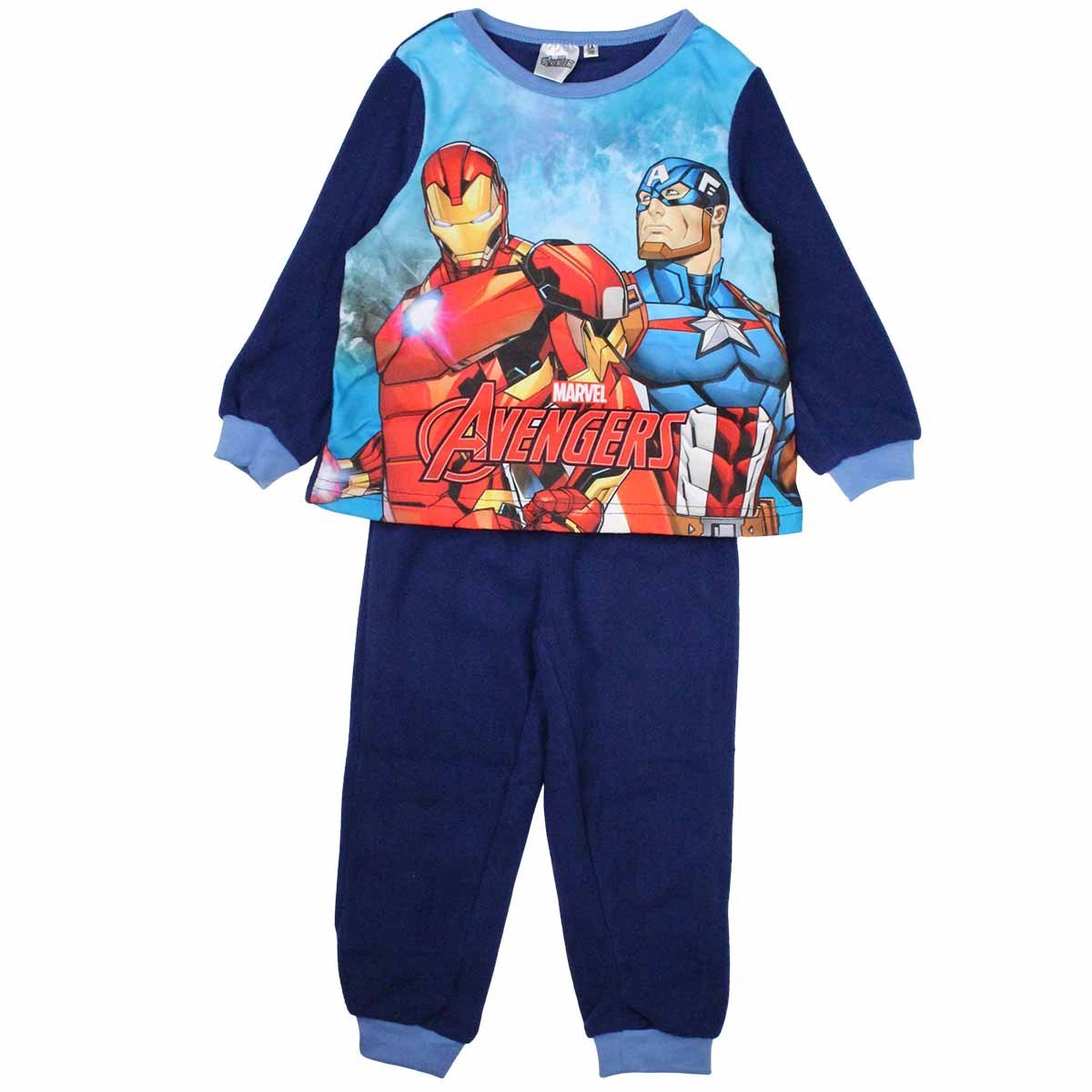 Avengers fleece pyjama - pyjamaset - donkerblauw - maat 110 - 5 jaar