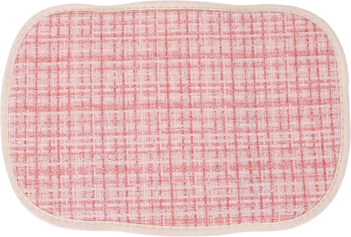 Middenconsole hoes 31 cm x 20 cm - Roze Wit Beige Linnen - Universele pasvorm - Bescherming en comfort - ShopVlot