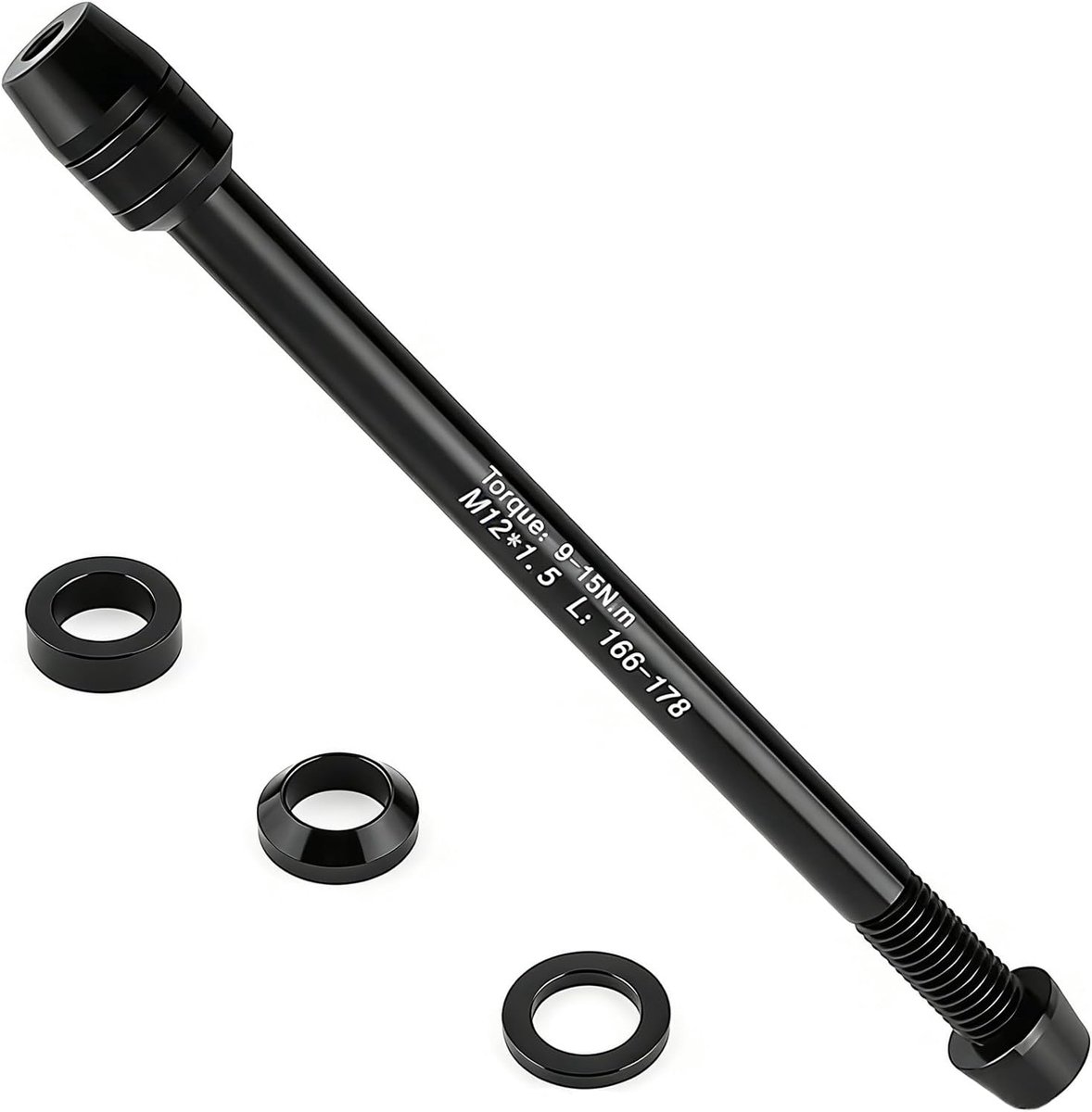 Fietstrainer steekas M12 x 1.5/1.75 - aluminium afstandhouders - robuuste constructie - ShopVlot