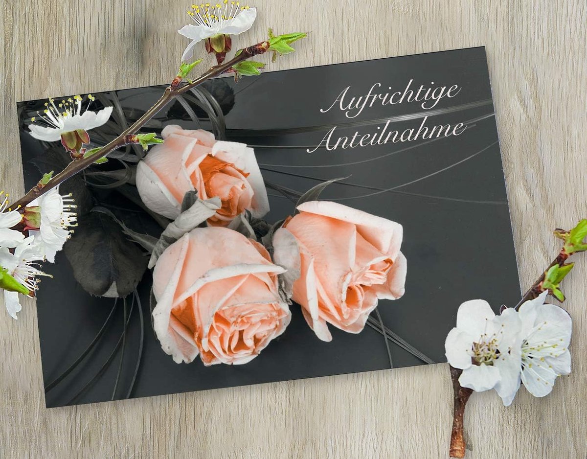 Rouwkaarten set van 6 - Premium kwaliteit - Met enveloppen - Stijlvolle uitdrukking van medeleven - ShopVlot
