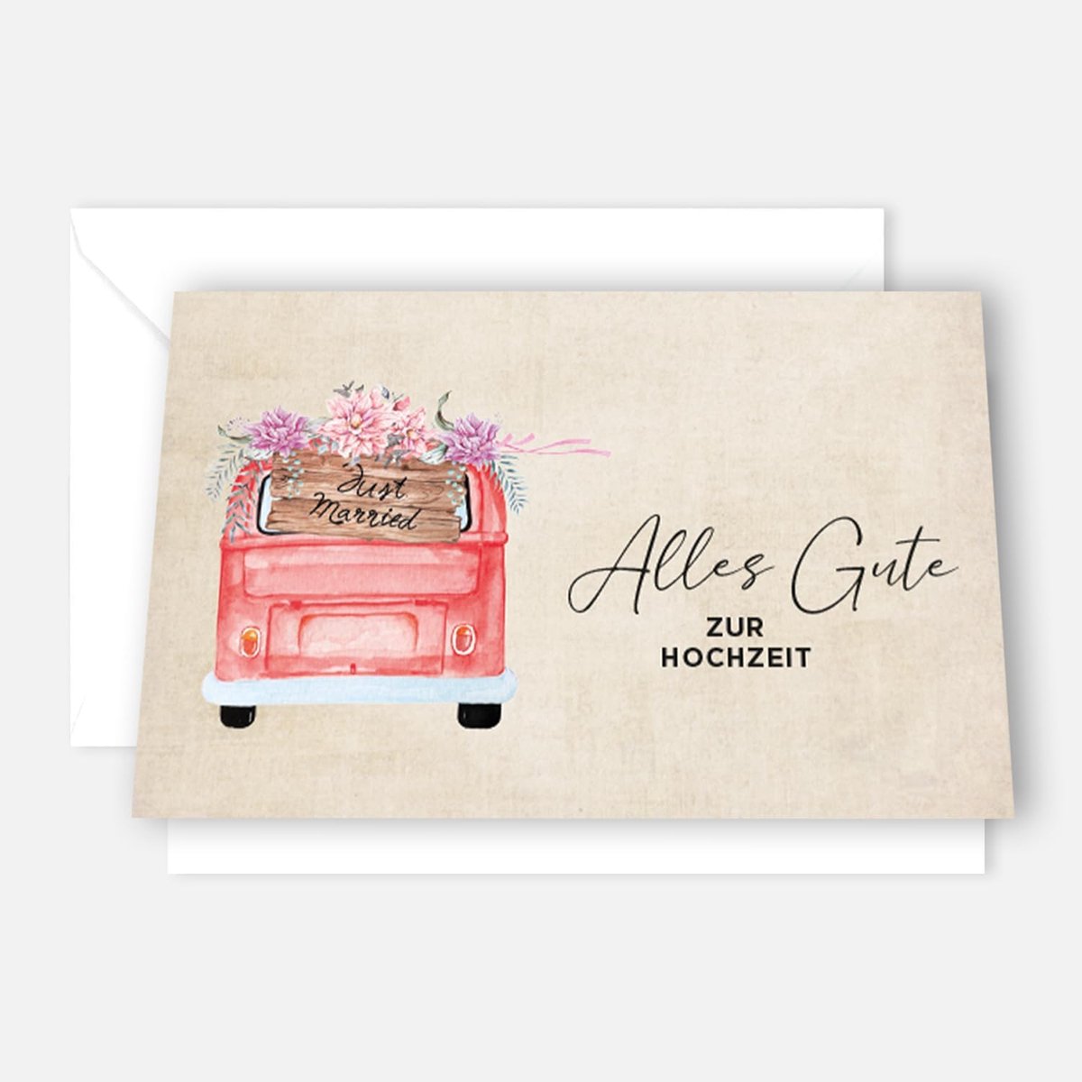 Trouwen Kaart 10.5 x 14.8 cm - Premium Kwaliteit - Inclusief Envelop - Voor het Gelukkige Stel - ShopVlot