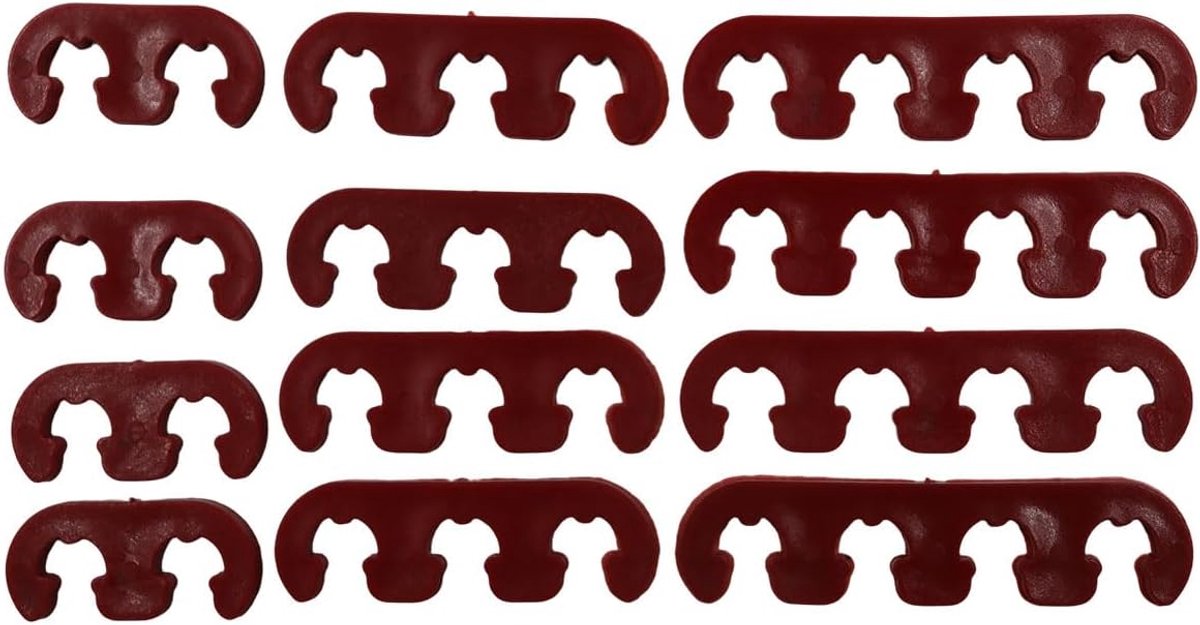 Bougies kabels scheiding kit 12 stuks - Rood - Clip-in bevestiging - Vermijdt kruisontsteking - ShopVlot