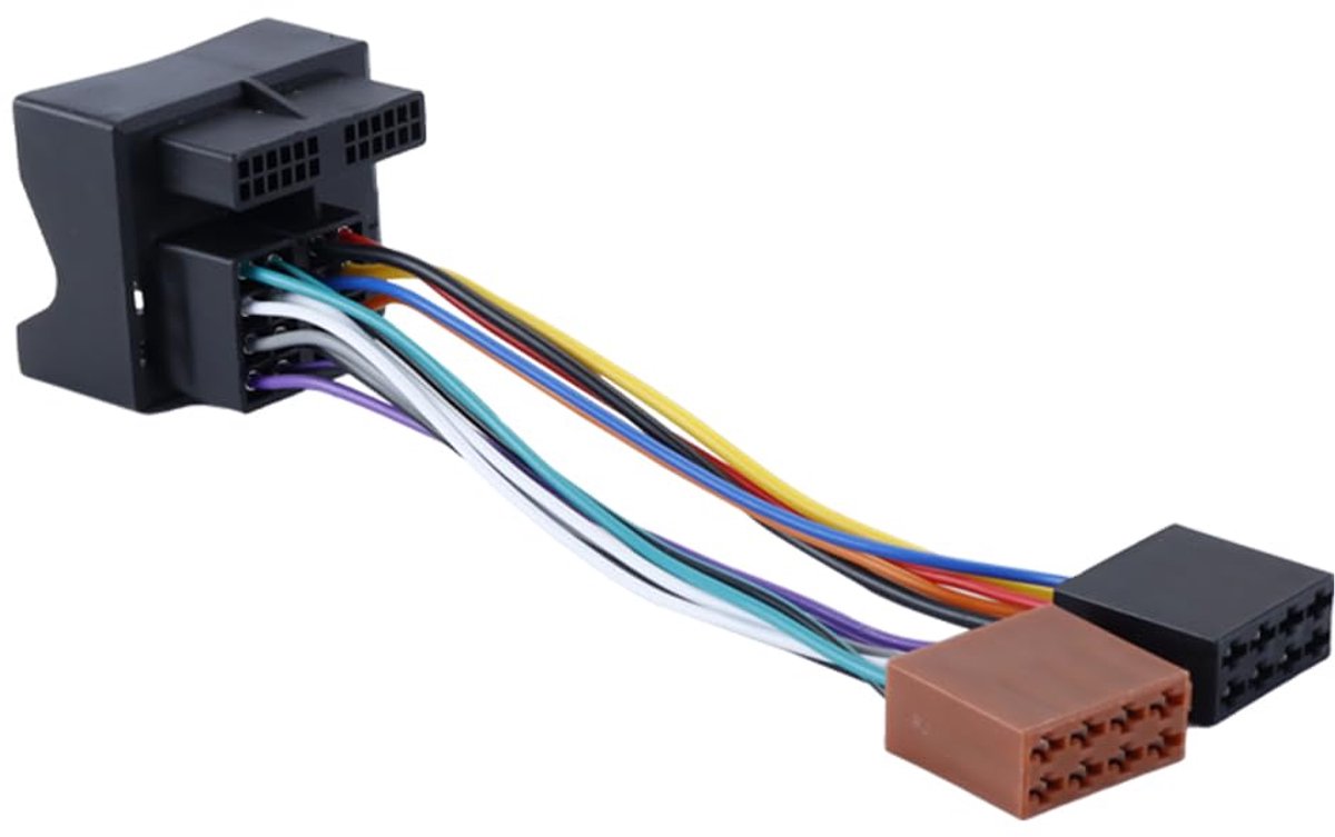 ISO draadboom connector 16 pin - auto radio adapter - geschikt voor VW, Ford en BMW - eenvoudig aansluiten - ShopVlot