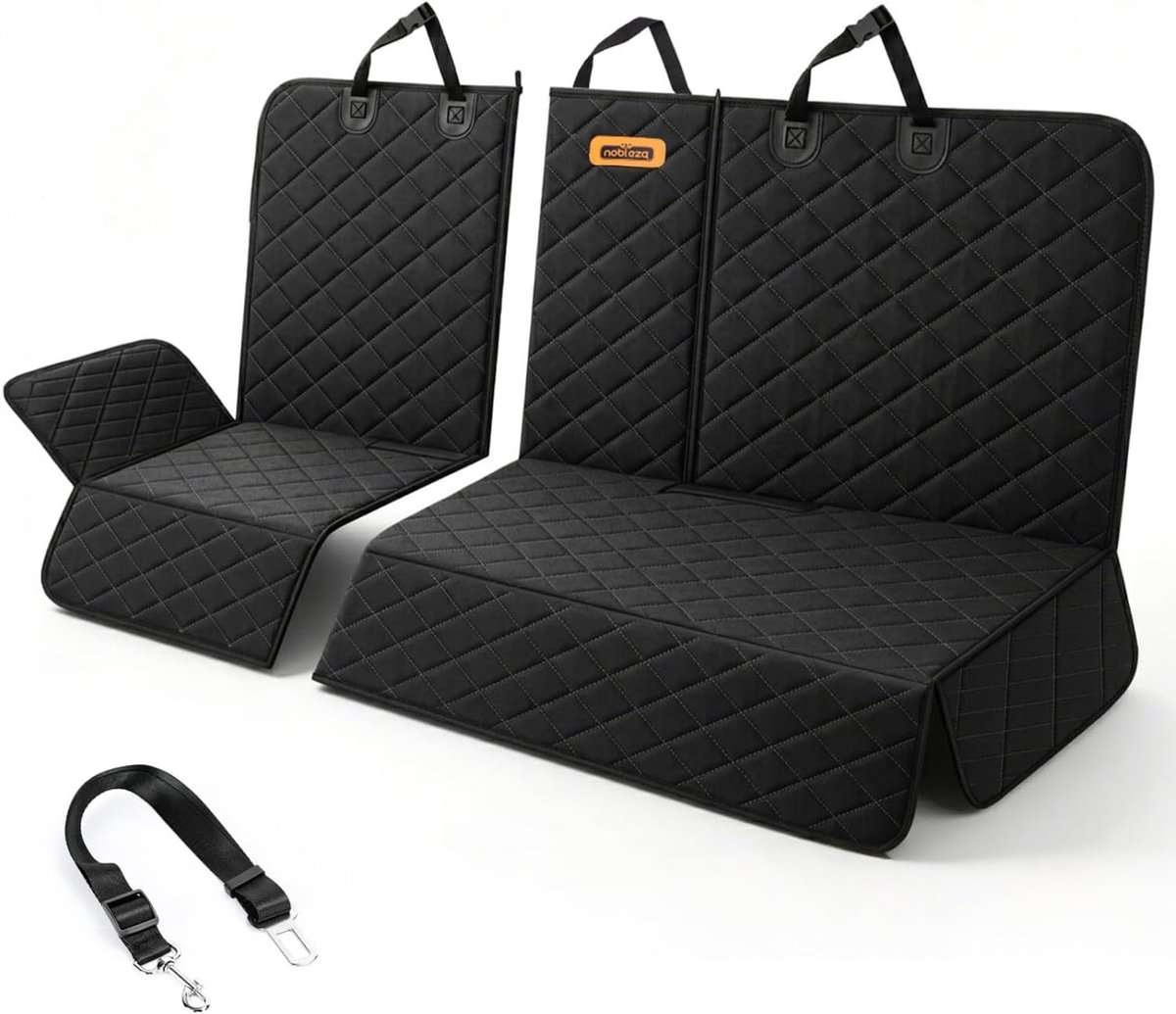 Hondendeken Auto Achterbank Waterdicht 135 x 118 cm - Antislip Deelbaar met Rits - Inclusief Veiligheidsgordel - ShopVlot