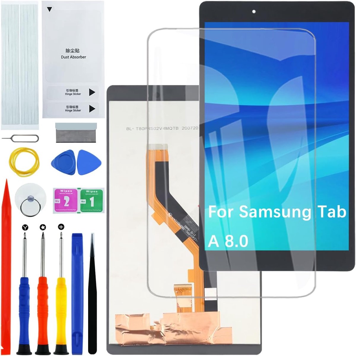 Display voor Samsung Galaxy Tab A 8.0 (2019) - LCD-scherm - vervangende montagekit - herstel je tablet - ShopVlot