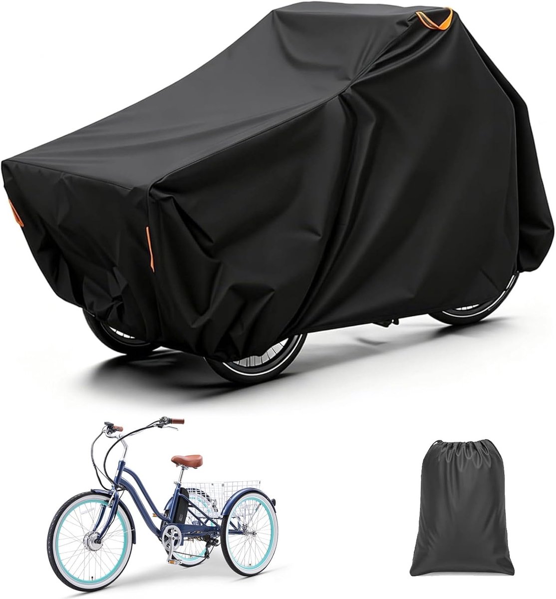 Laadwielhoes, 420D Oxford, 220 x 100 x 110 cm, waterdichte laadwielafdekking 420D Oxford, weerbestendige fietsgarage - ShopVlot