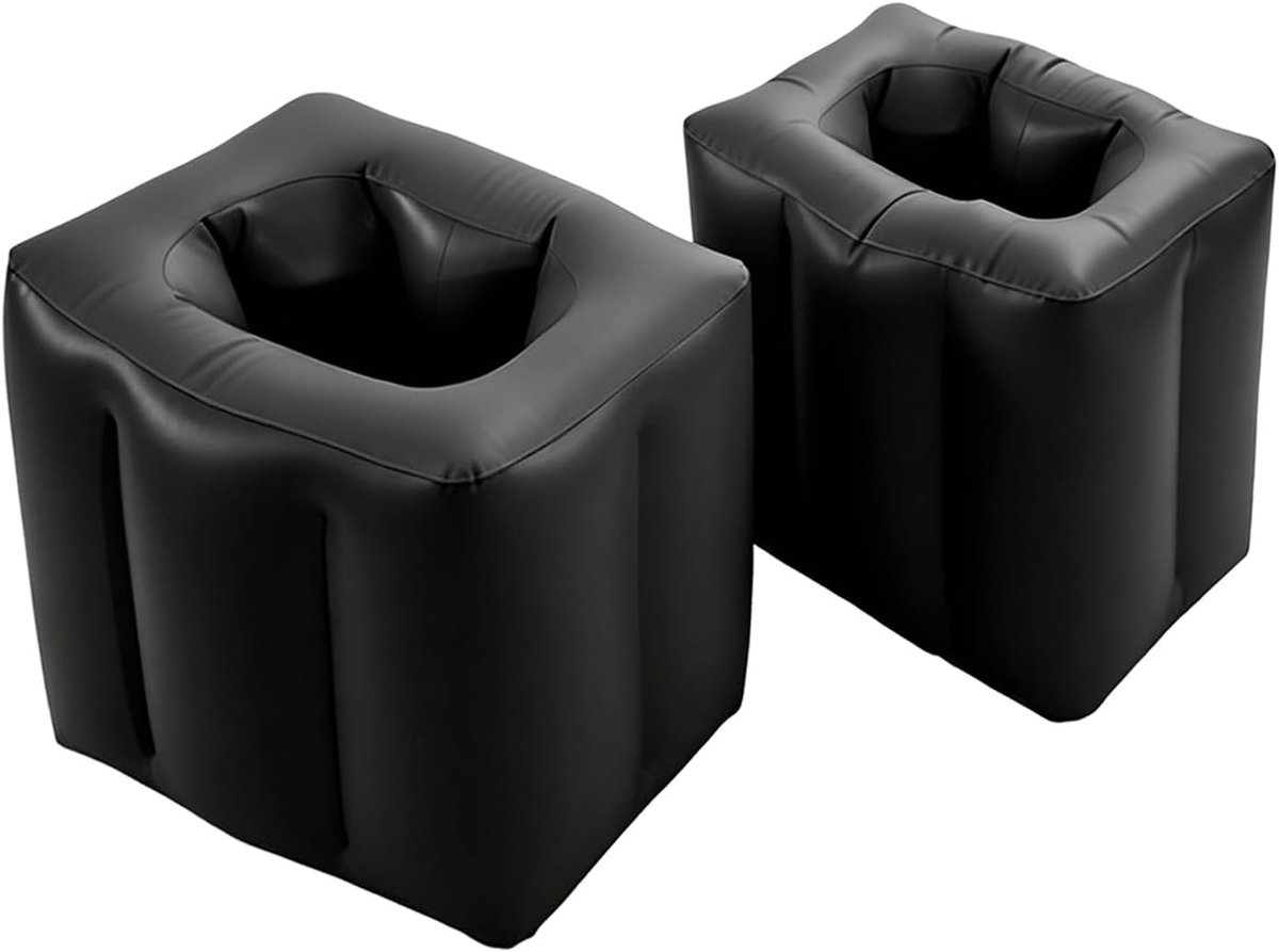 Opblaasbare kruk, opblaasbare voetensteun, luchtmatras, geschikt voor kamperen in de open lucht, rust en themafeesten - ShopVlot