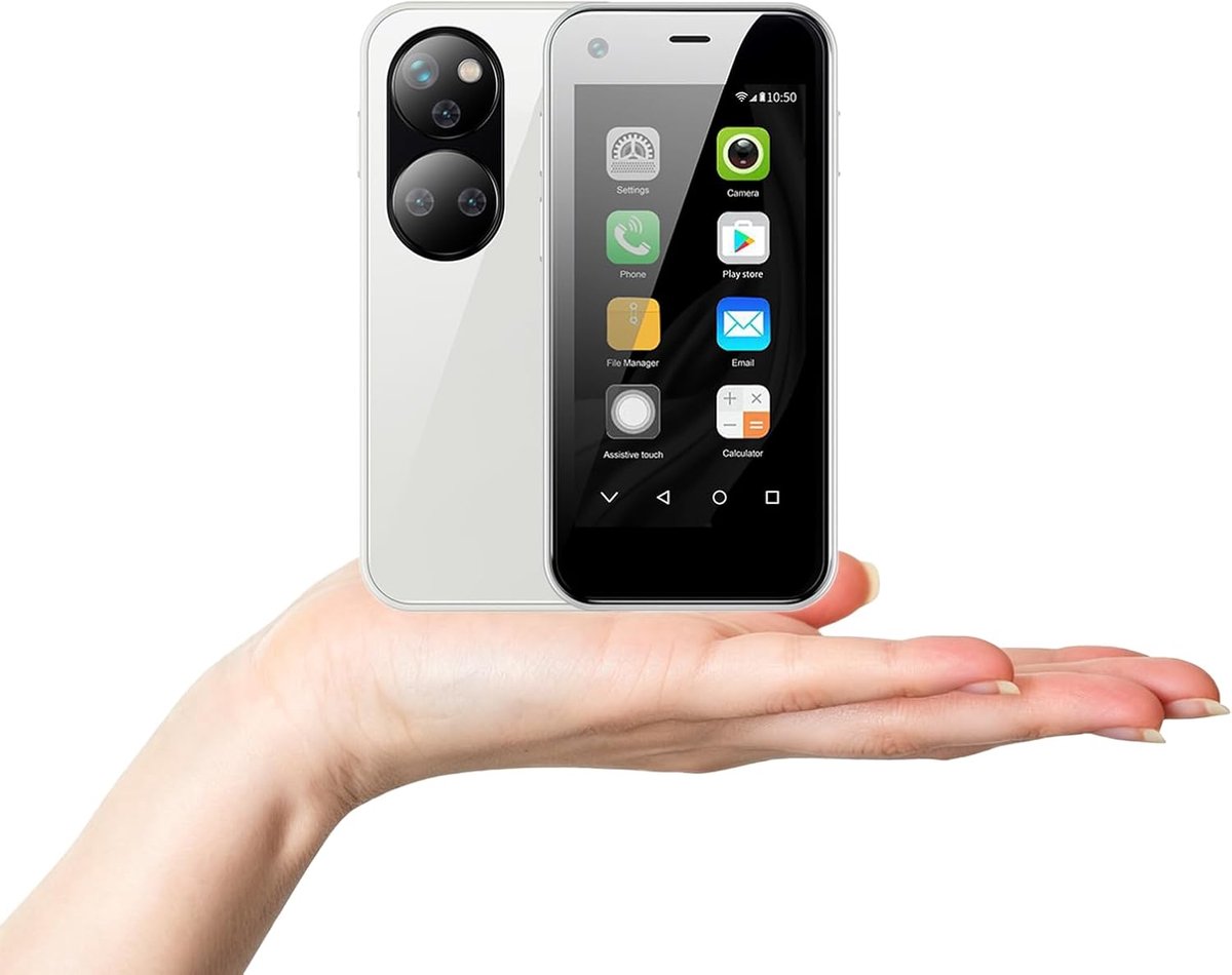 Longben 3G mini-mobiele telefoon, 2,5 inch mini-smartphone, dual simkaarten, 1580 mAh batterij, 5 MP + 3 MP camera - ShopVlot