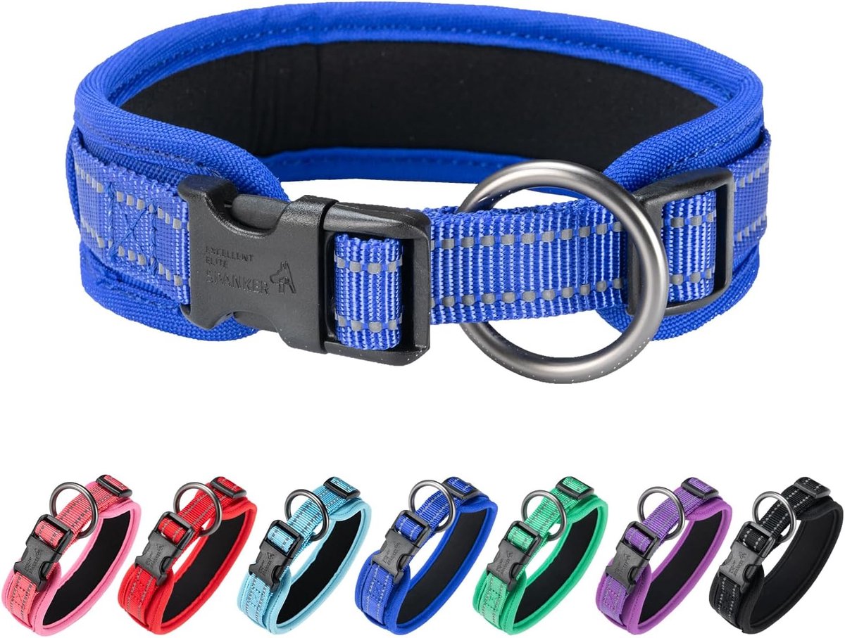 EXCELLENT ELITE SPANKER Premium Dog Collar, Ultra Comfortable, Padded Dog Collar with Quick Closure, Super Adjustable - ShopVlot