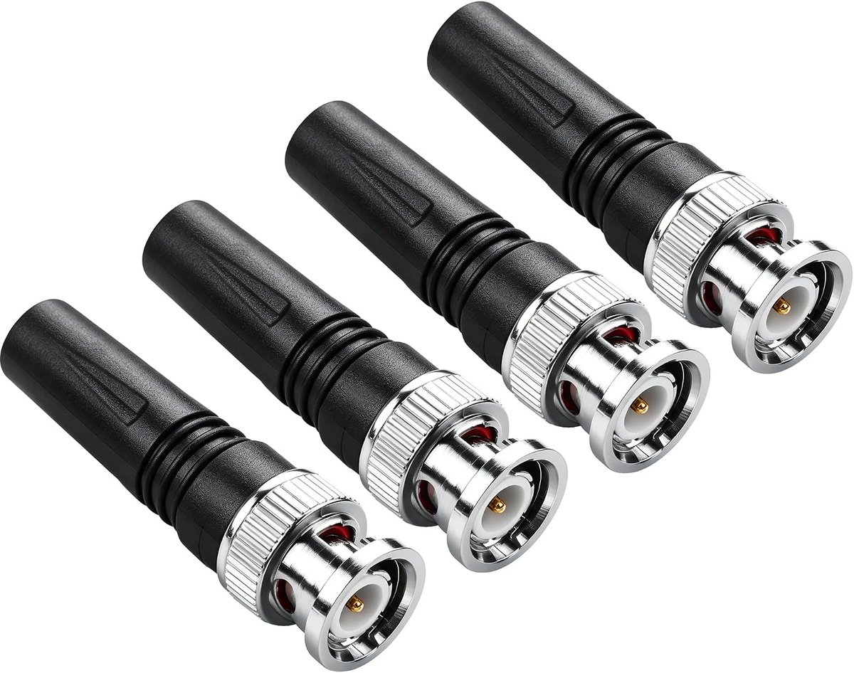 BNC mannelijke soldeeradapter, Q9 BNC 50 Ohm soldeerloze coaxiale connector vervanging voor CCTV-beveiligingscamera - ShopVlot