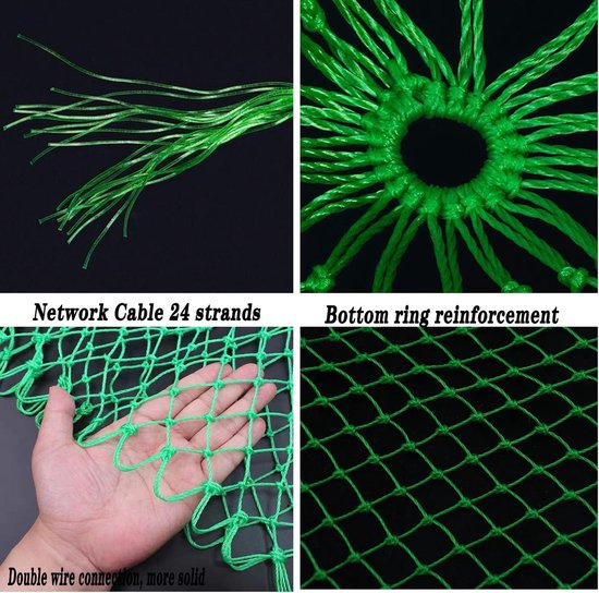 Fishing net replacement - foldable landing net for fresh and salt water - ShopVlot — afbeelding 2
