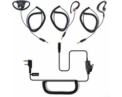 HYS Replaceable Earhooks Radio Earpiece, 3.5mm Audio Female Connector to 2 Pin Compatible for Baofeng UV-5R Quansheng - ShopVlot