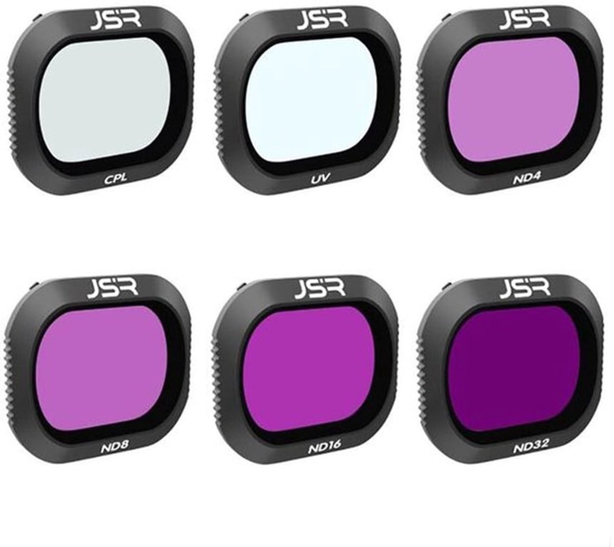 Camera Lens Filters - Multi Coated Filters - Hoge Transmittance - 6 Pack - Compatibel met Mavic 2 Pro - ND4 ND8 ND16 ND32 UV