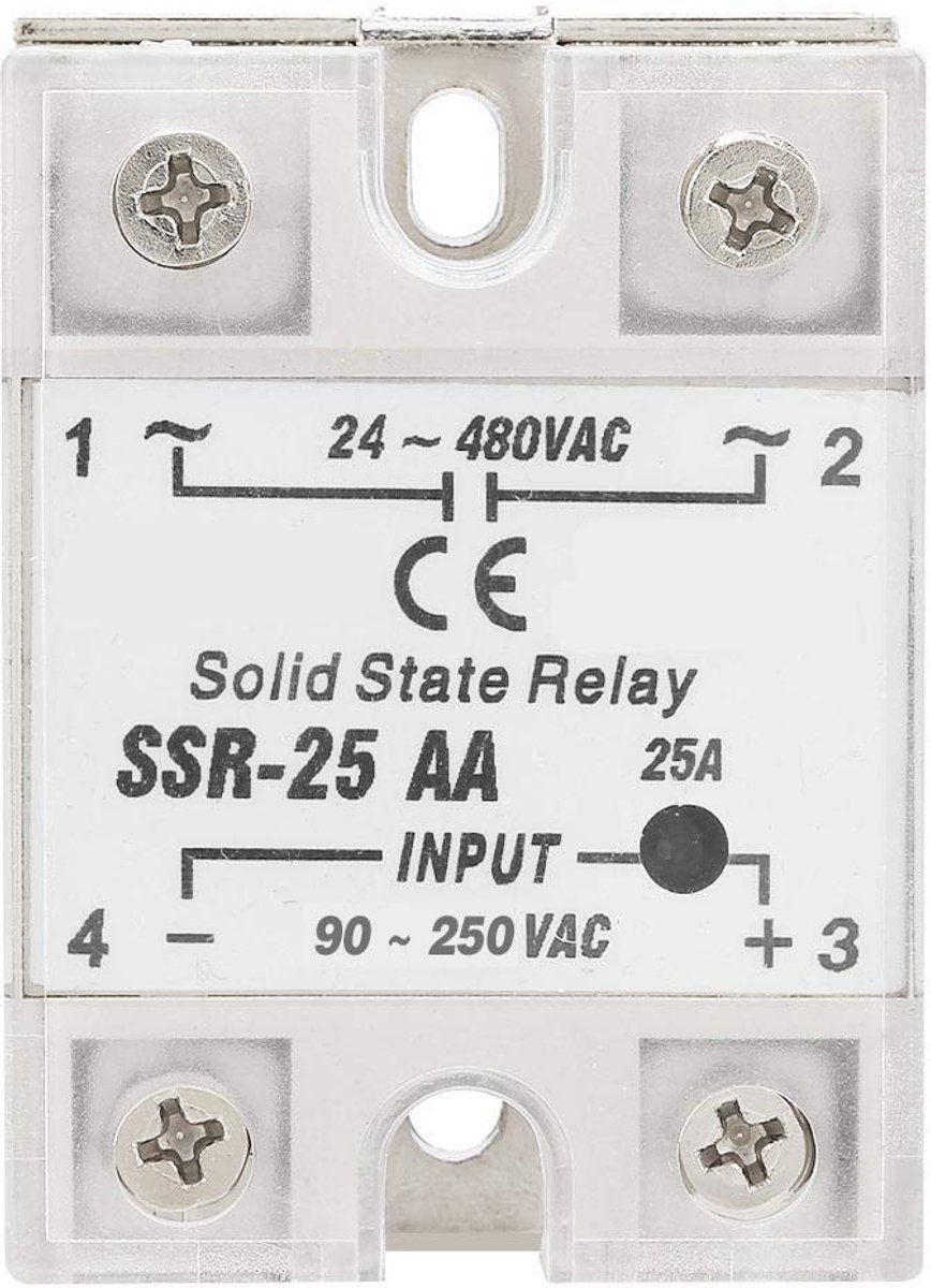 Solid State Relay 25A - Driefasige SSR - AC-AC Ingang 90-250V - Betrouwbare bescherming - ShopVlot