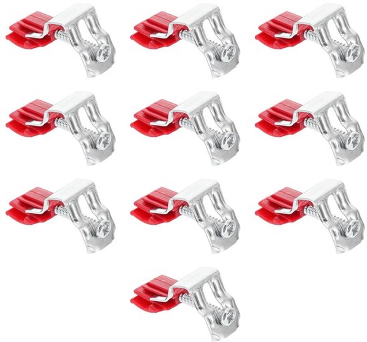 Gootsteenbeugels No-Punch - Onderbouwbeugels - Gootsteenclips - Pack van 10 - Hoogwaardig mangaanstaal - Duurzaam kunststof