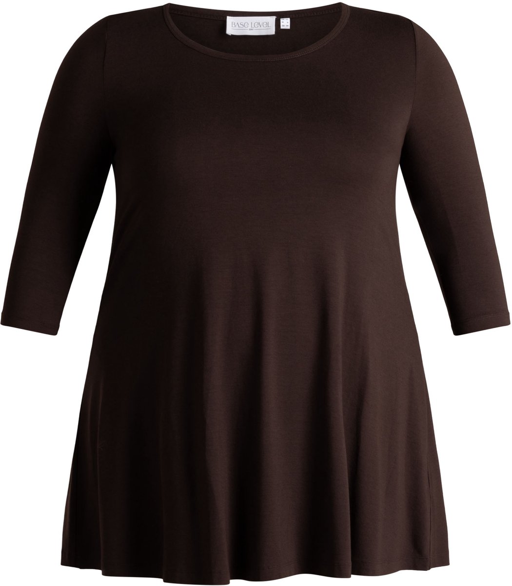 BASE LEVEL CURVY Aria Tuniek - Brown - maat 1(48)