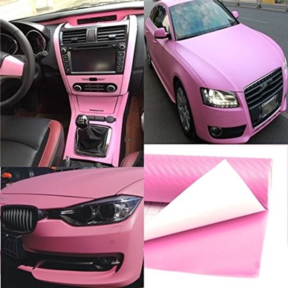 Vinyl Wrap 200x30 cm - DIY Carbon Fiber Folie - Zelfklevend - Waterdicht - Flexibel - Duurzaam - Foliesticker