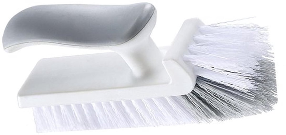 Hoekschrobborstel V-vorm - Waterwisser - Schrobborstel - Douche/Badkamertegels - Keuken - Ergonomische handgreep - Schoonmaakborstel