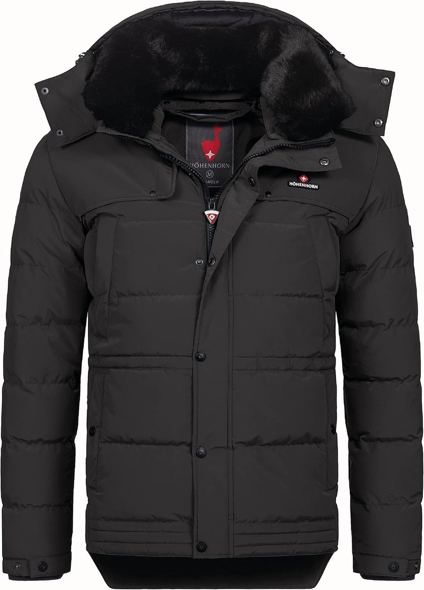 Winterjacke voor heren - Gevoerd - Afneembare nepbontkraag - Ideaal voor koude dagen - ShopVlot