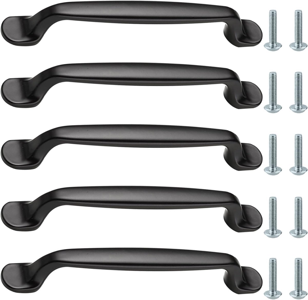 Meubelhendels 5 Pcs - Zwart Modern - Aluminium - Eenvoudige installatie voor keukenkasten - ShopVlot