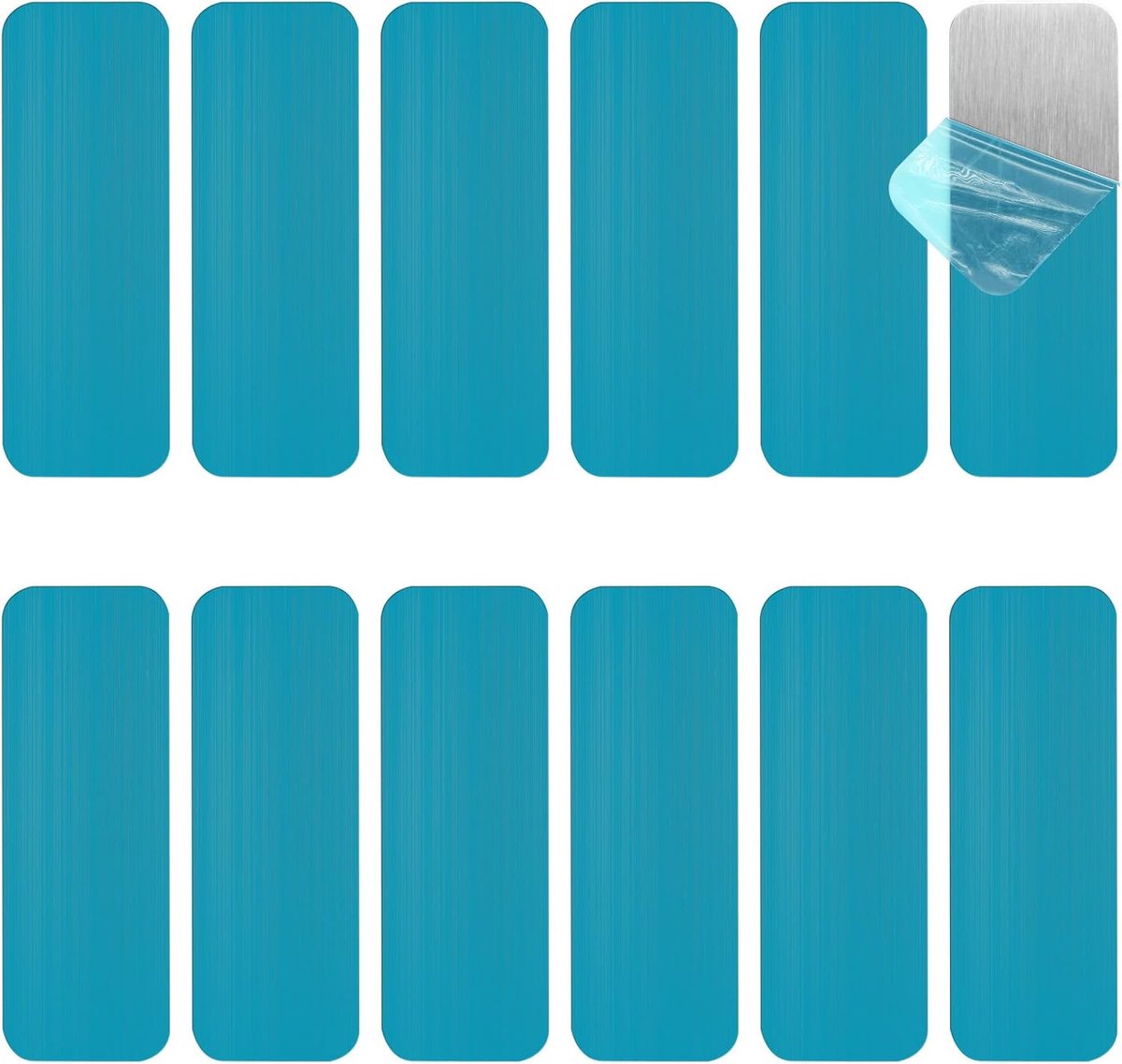magnetische strips 12 stuks - zelfklevend - geschikt voor houten en plastic - ideaal voor LED-lichtstrips - ShopVlot