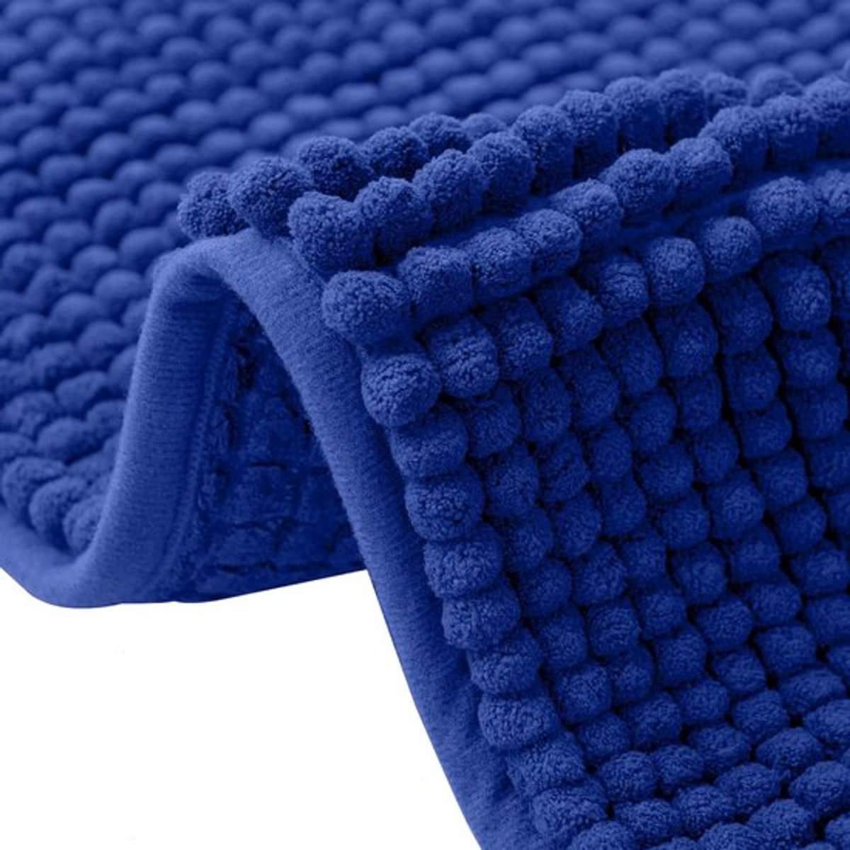 flintronic Chenille-badmat antislip, 40 x 60 cm, zachte en comfortabele badmat, super absorberende pluizige badmatten voor badkamer, machine, wasbaar, sneldrogend - koningsblauw