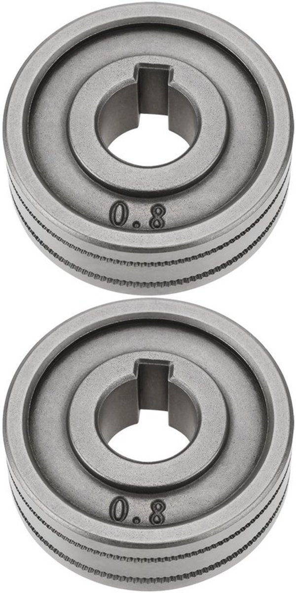 Aandrijfrollen 30 mm - Gekartelde Groef - Staal - 2 Stuks - Compatibel met MAG/MIG - Soepele Antislip Voeding - Lasrol