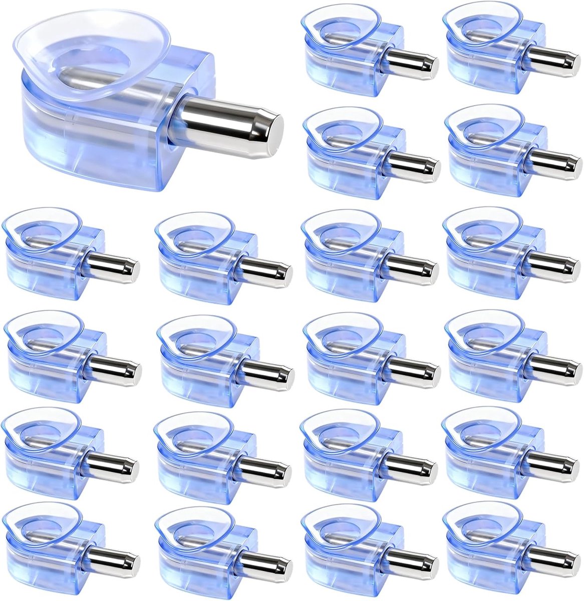 Plankensteunen 26 Stuks - 5mm Glasplanken - Zuignap Bevestiging - Ideaal voor Keukenkasten - ShopVlot