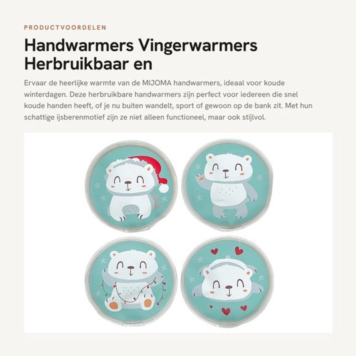 Handwarmers Oplaadbaar - Herbruikbare Handwarmers - Set van 4 - Huidvriendelijke Kunststof Hoes - Tot 55 °C Warmte - Perfect voor Koude Dagen - Zakwarmers