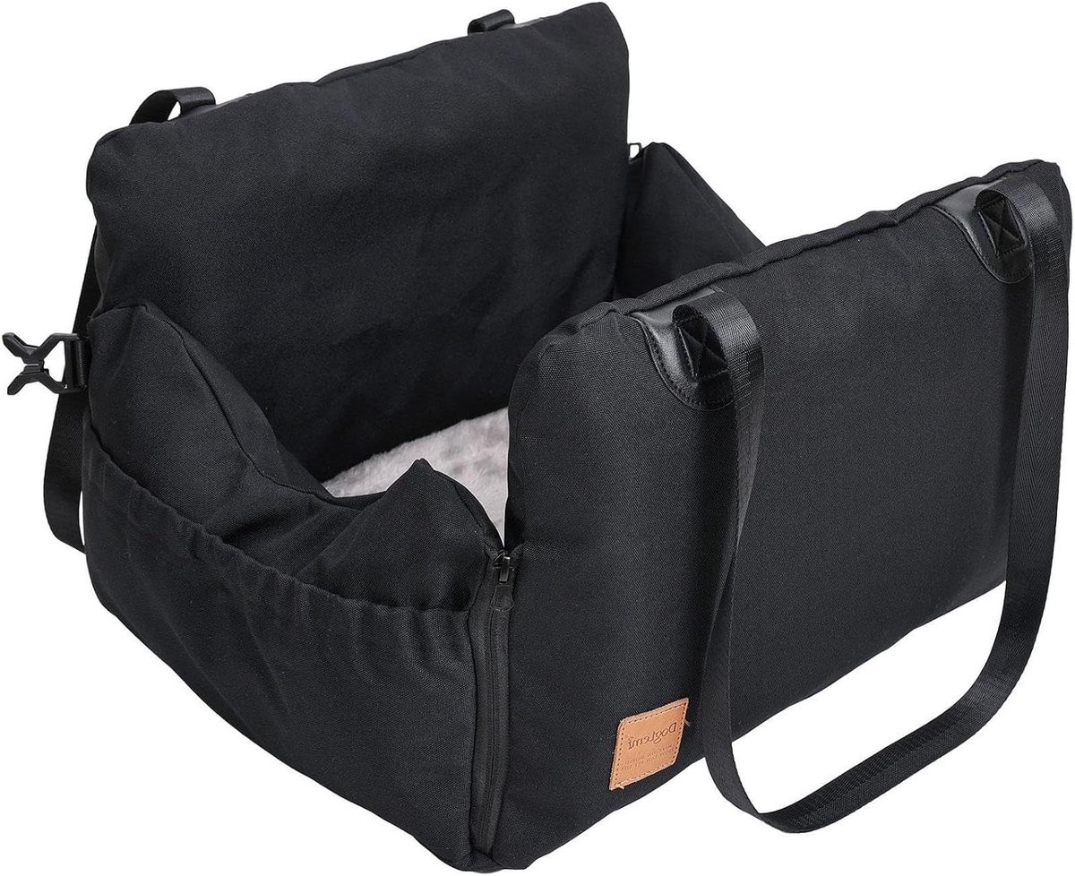 Honden autostoel - Reis zitje - Veilig reizen - 360 graden draaibaar - 47x46x49cm - Zwart